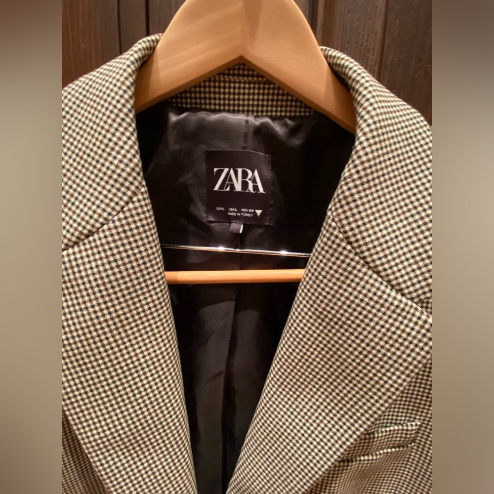 Zara Houndstooth Blazer